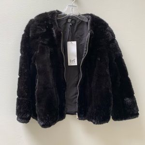 Zara Black Faux Fur Jacket